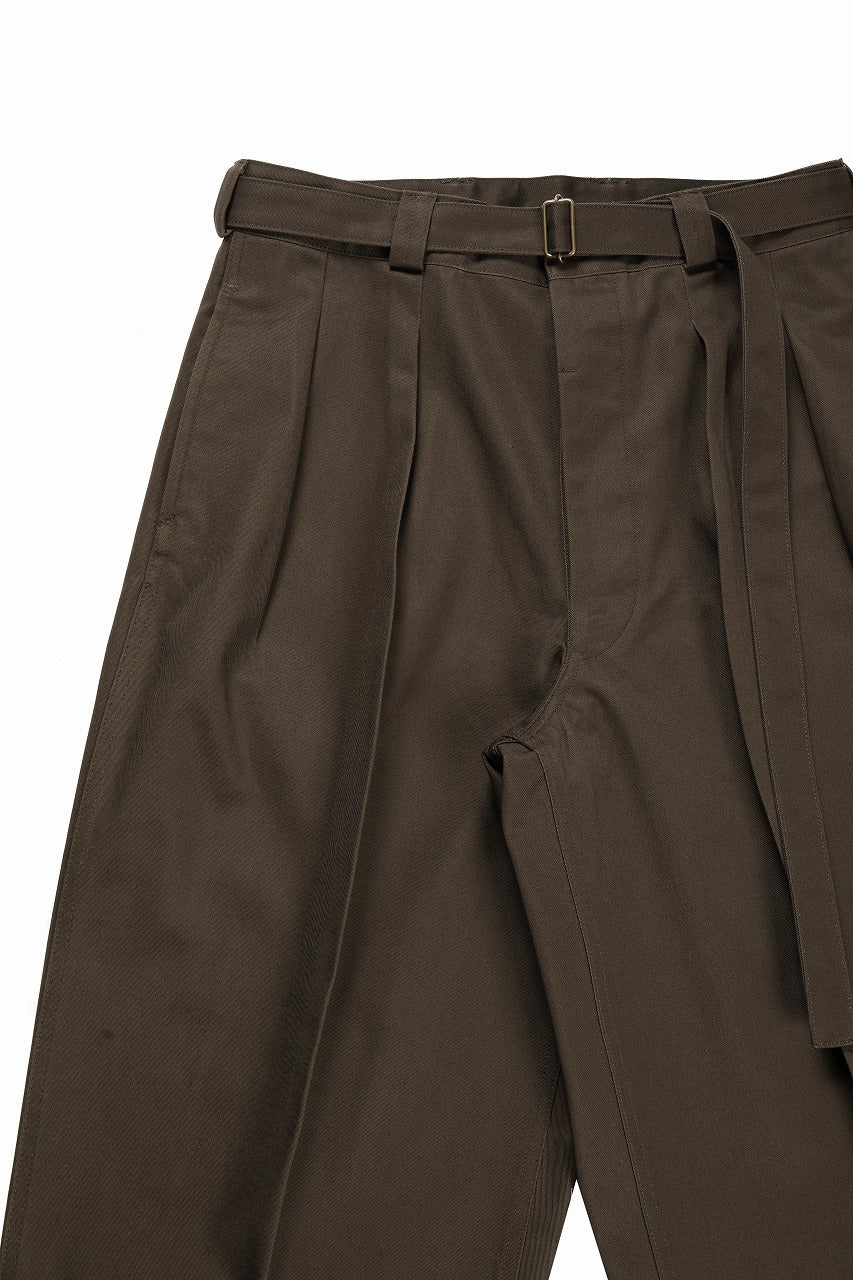 Load image into Gallery viewer, KLASICA EXTRA WIDE MILLITARY CHINO PANTS / HIGH DENSITY COMPACT YARN (WARNUT)
