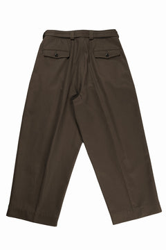 Load image into Gallery viewer, KLASICA EXTRA WIDE MILLITARY CHINO PANTS / HIGH DENSITY COMPACT YARN (WARNUT)