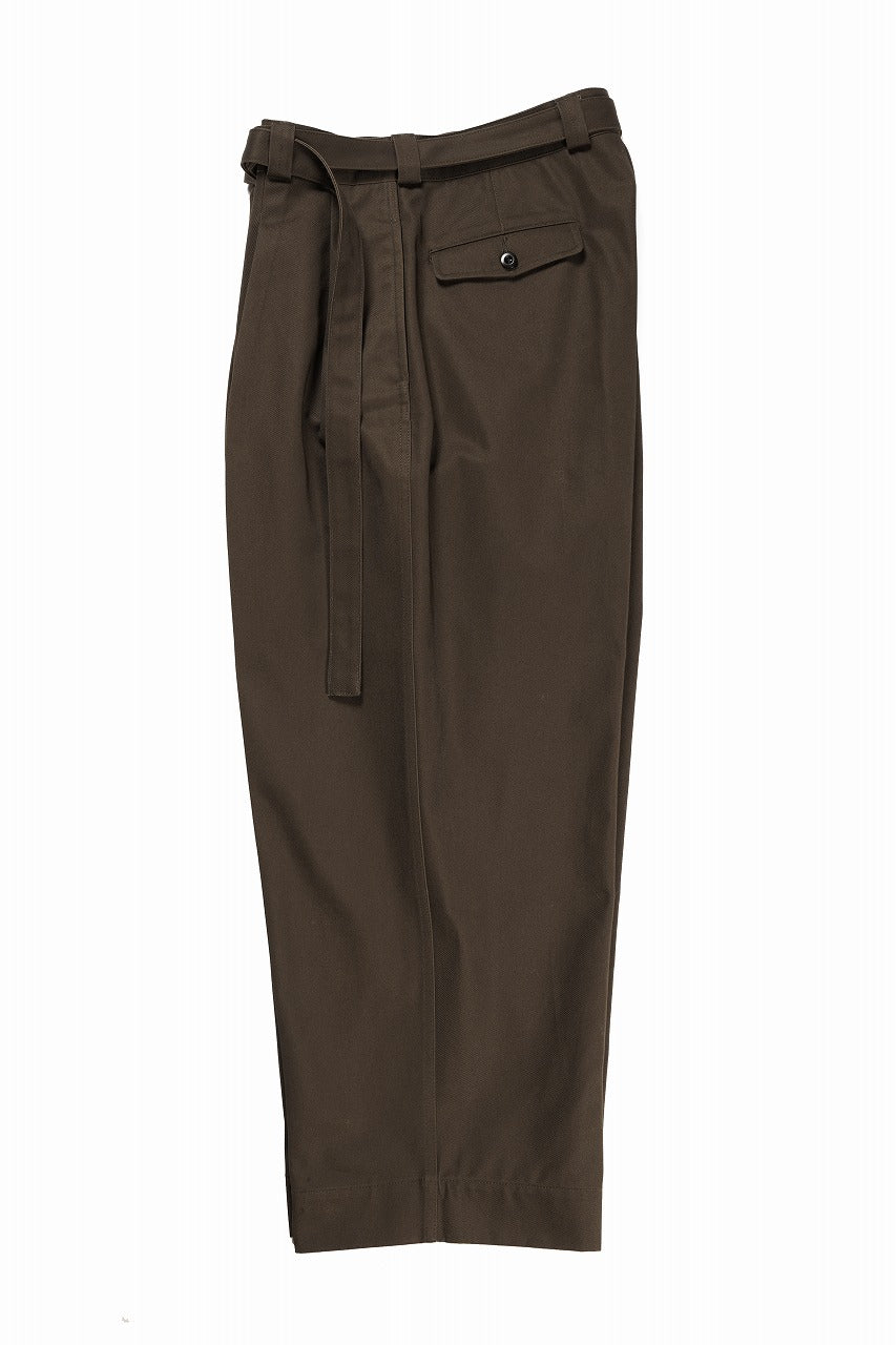 KLASICA EXTRA WIDE MILLITARY CHINO PANTS / HIGH DENSITY COMPACT YARN (WARNUT)