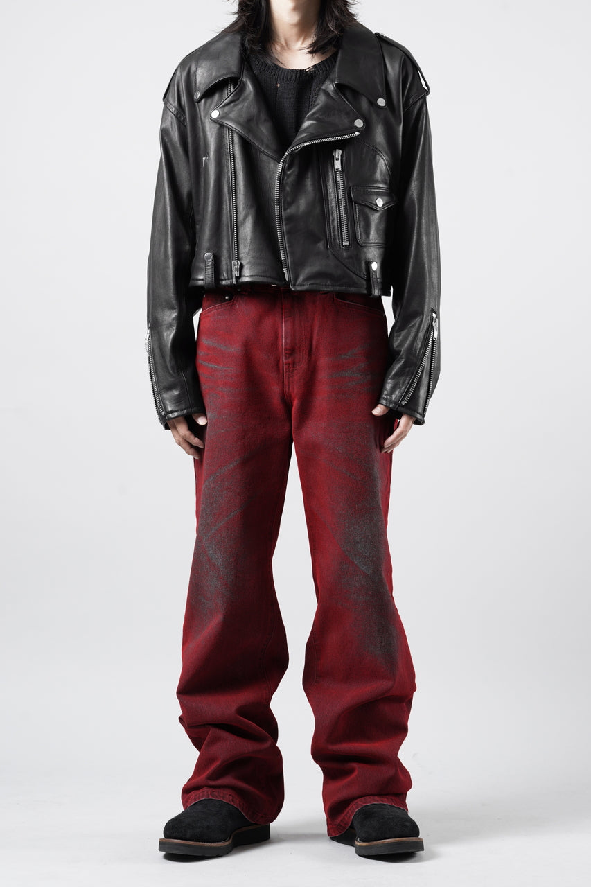 画像をギャラリービューアに読み込む, LITTLEBIG Flocked Denim Pants (RED)