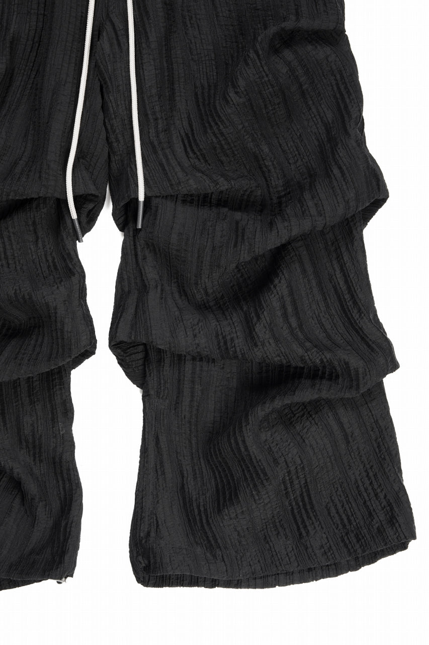 画像をギャラリービューアに読み込む, A.F ARTEFACT SHEER YO-RYU TUCK BAGGY PANTS (BLACK)