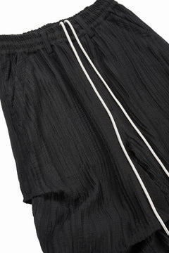 画像をギャラリービューアに読み込む, A.F ARTEFACT SHEER YO-RYU TUCK BAGGY PANTS (BLACK)