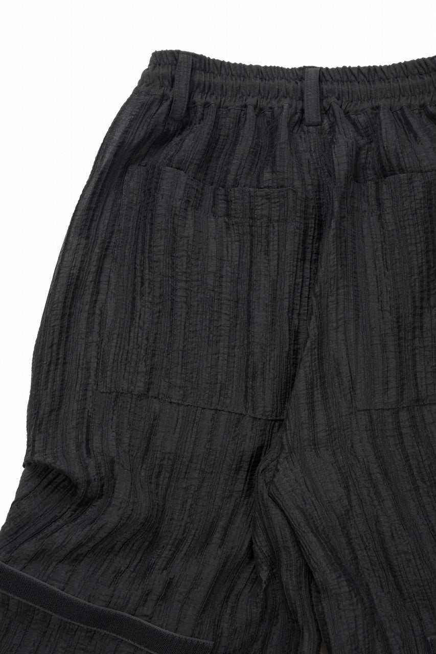 画像をギャラリービューアに読み込む, A.F ARTEFACT SHEER YO-RYU TUCK BAGGY PANTS (BLACK)