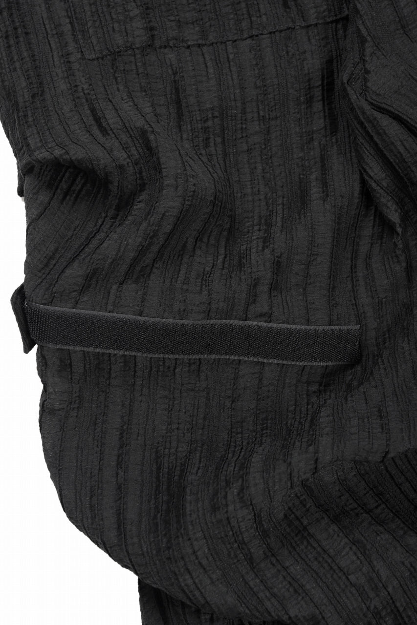 画像をギャラリービューアに読み込む, A.F ARTEFACT SHEER YO-RYU TUCK BAGGY PANTS (BLACK)