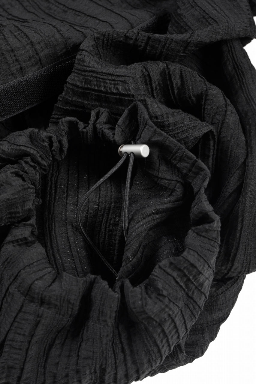 画像をギャラリービューアに読み込む, A.F ARTEFACT SHEER YO-RYU TUCK BAGGY PANTS (BLACK)