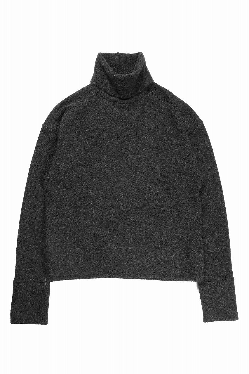 Load image into Gallery viewer, KLASICA VOLUME TURTLE NECK / SHETLAND WOOL AMUNZEN (CARBON)