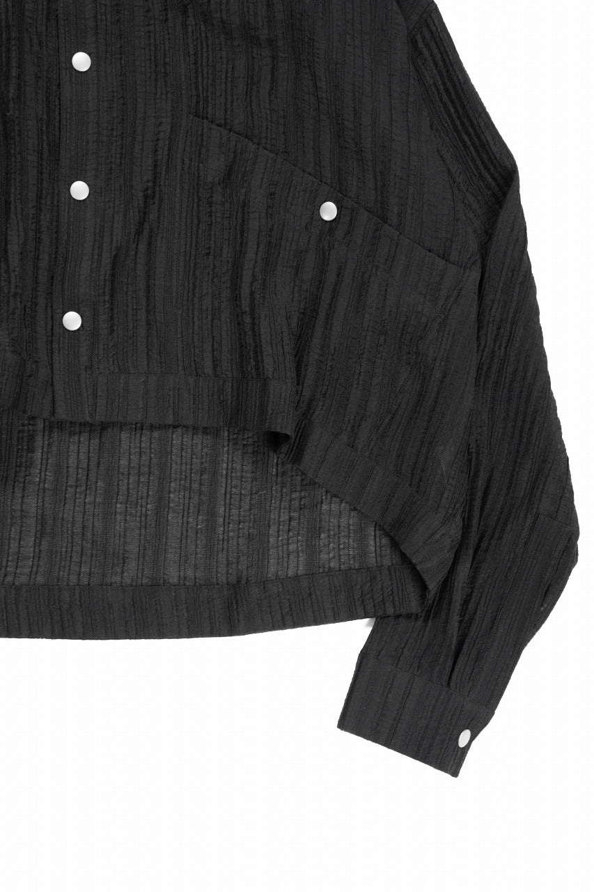 A.F ARTEFACT SHEER YO-RYU SHORT LENGTH SHIRT (BLACK)