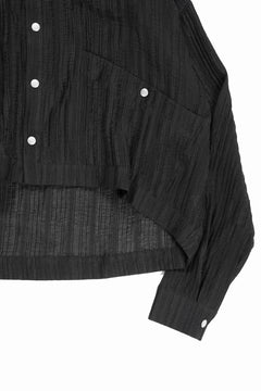 画像をギャラリービューアに読み込む, A.F ARTEFACT SHEER YO-RYU SHORT LENGTH SHIRT (BLACK)