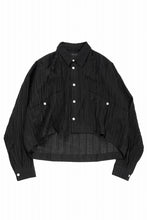 画像をギャラリービューアに読み込む, A.F ARTEFACT SHEER YO-RYU SHORT LENGTH SHIRT (BLACK)