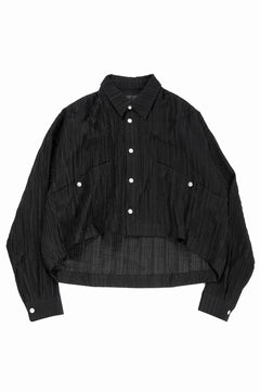 画像をギャラリービューアに読み込む, A.F ARTEFACT SHEER YO-RYU SHORT LENGTH SHIRT (BLACK)