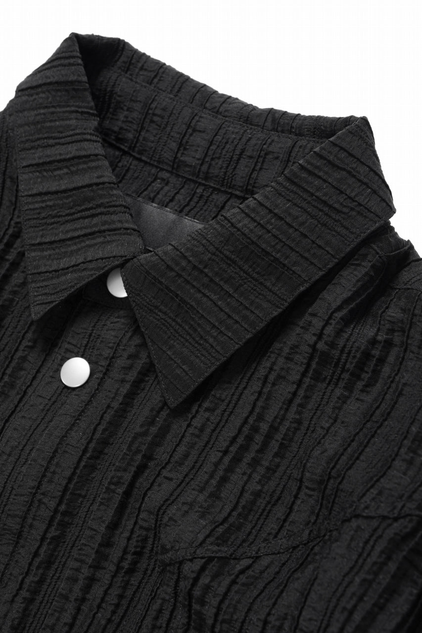画像をギャラリービューアに読み込む, A.F ARTEFACT SHEER YO-RYU SHORT LENGTH SHIRT (BLACK)