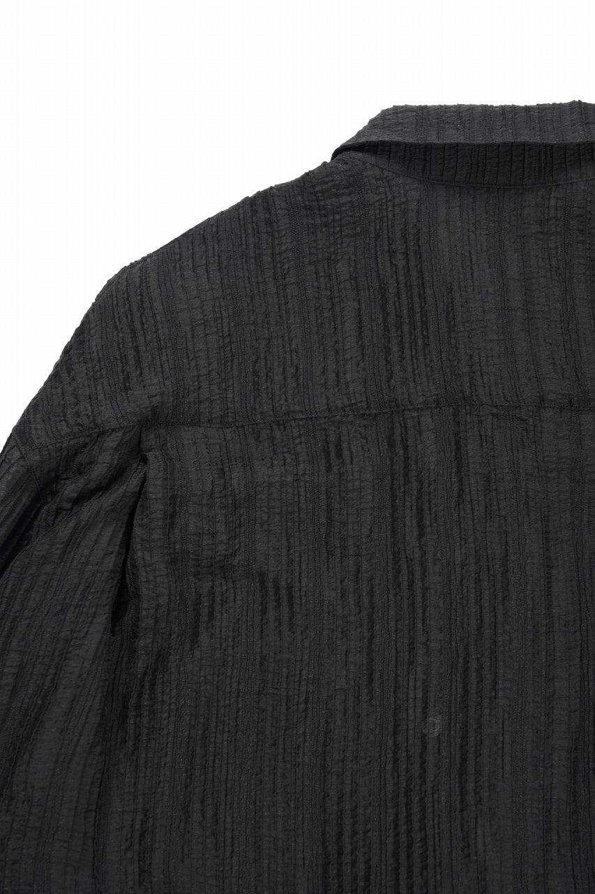 画像をギャラリービューアに読み込む, A.F ARTEFACT SHEER YO-RYU SHORT LENGTH SHIRT (BLACK)