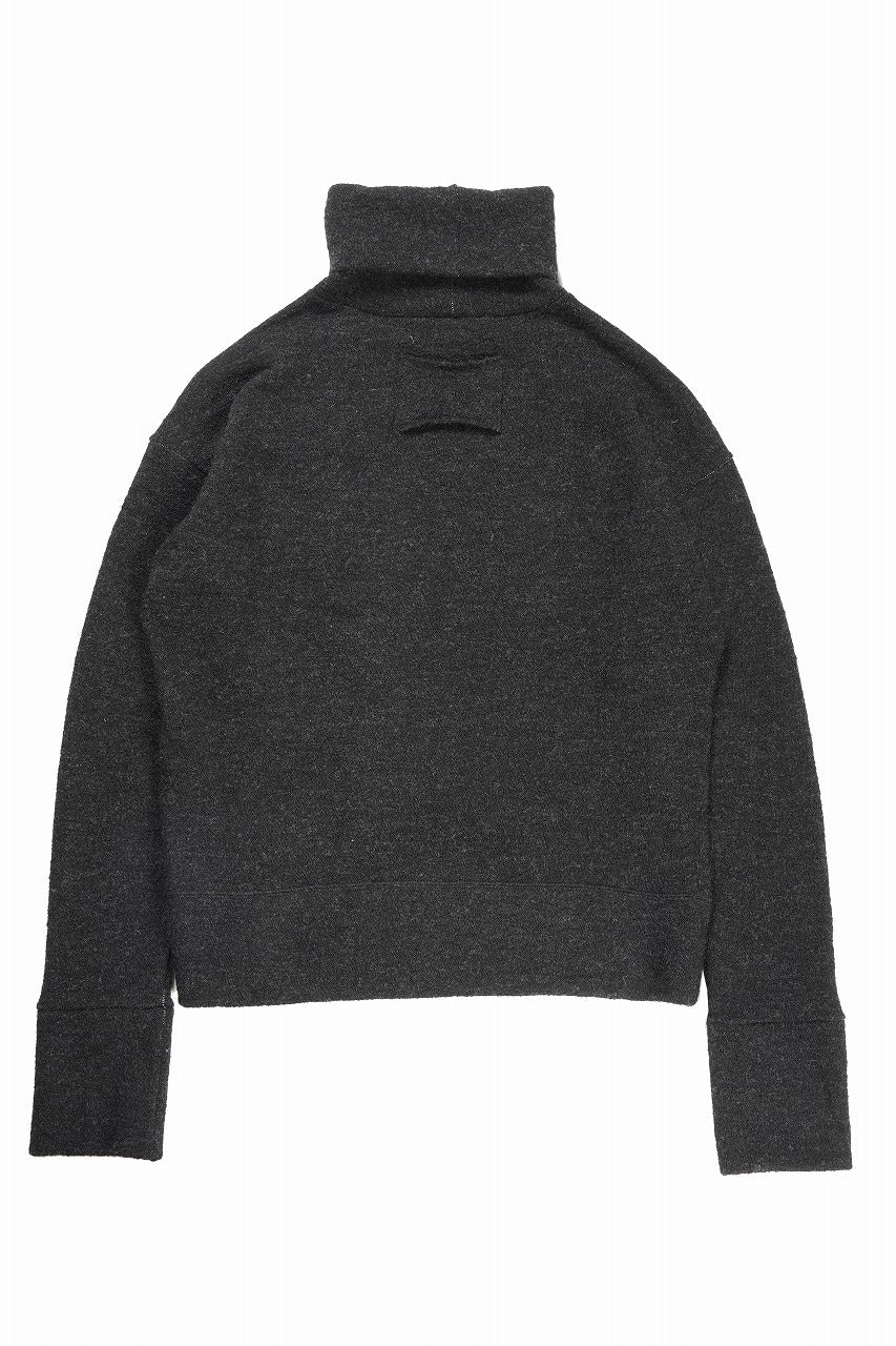 Load image into Gallery viewer, KLASICA VOLUME TURTLE NECK / SHETLAND WOOL AMUNZEN (CARBON)