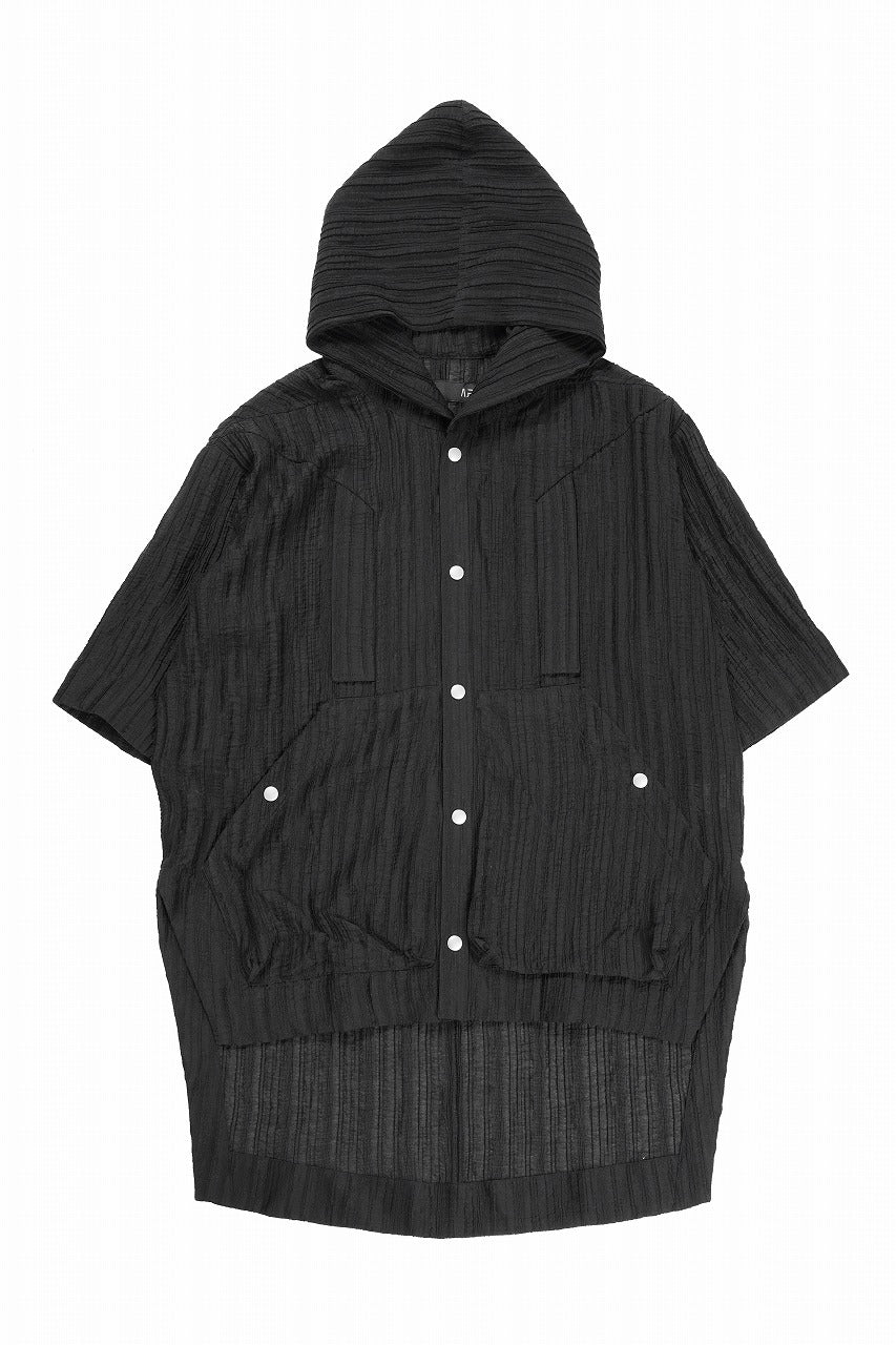 画像をギャラリービューアに読み込む, A.F ARTEFACT SHEER YO-RYU HOODIE SHIRT (BLACK)