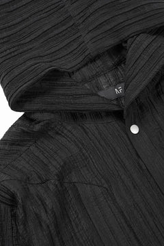 画像をギャラリービューアに読み込む, A.F ARTEFACT SHEER YO-RYU HOODIE SHIRT (BLACK)