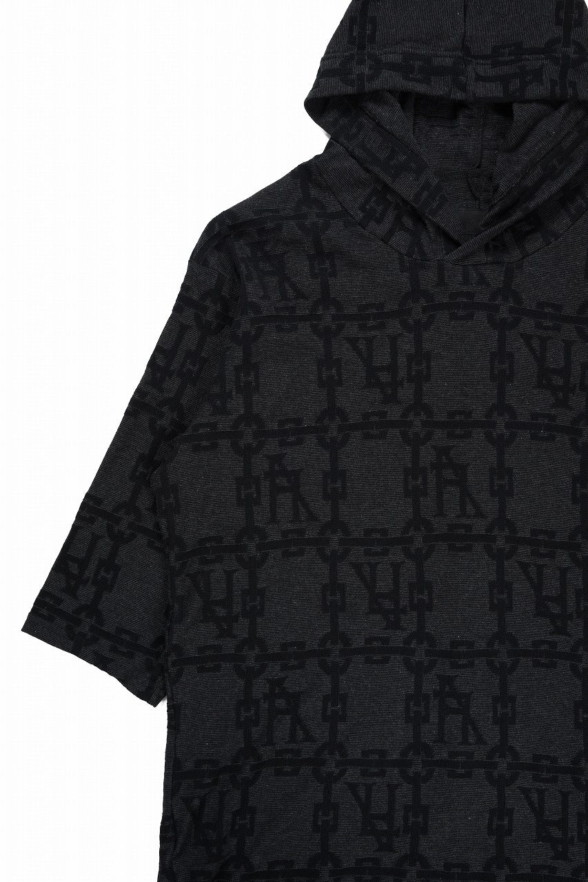 画像をギャラリービューアに読み込む, A.F ARTEFACT JACGURD HOODIE TEE (BLACK x DARK GREY)
