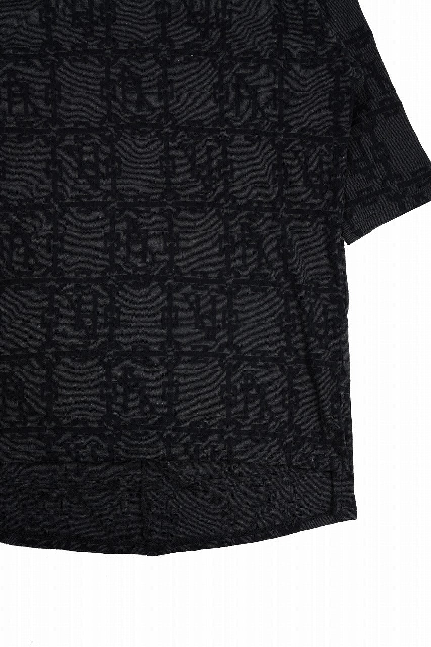 A.F ARTEFACT JACGURD HOODIE TEE (BLACK x DARK GREY)