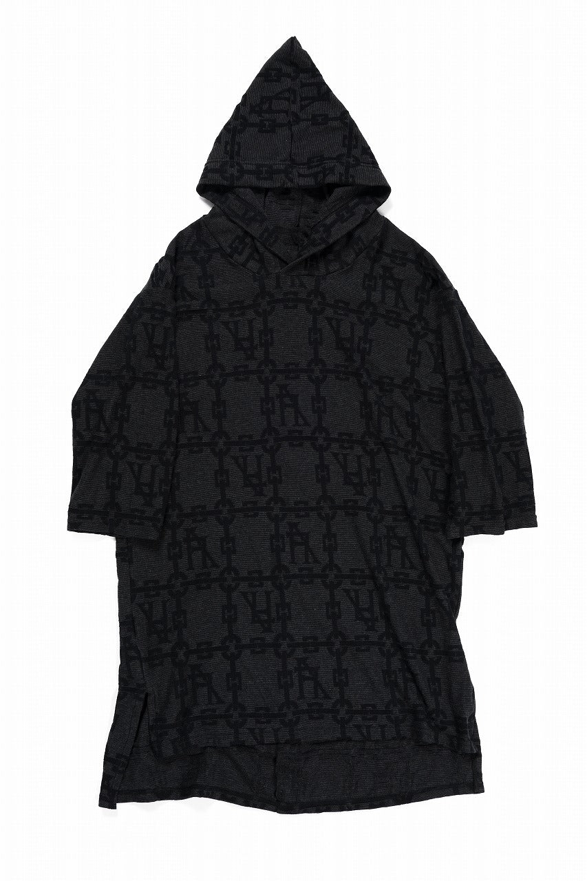 A.F ARTEFACT JACGURD HOODIE TEE (BLACK x DARK GREY)