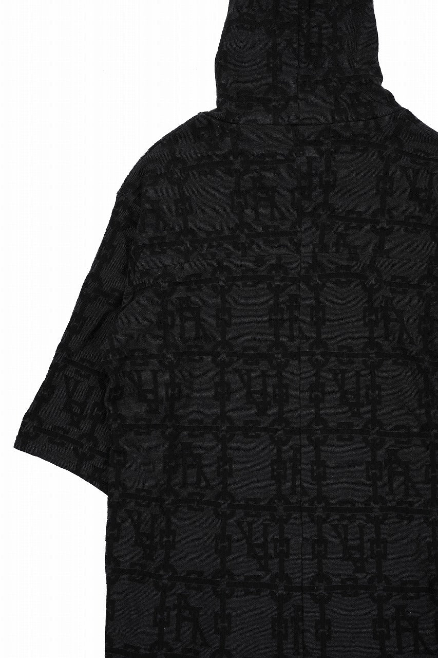 A.F ARTEFACT JACGURD HOODIE TEE (BLACK x DARK GREY)