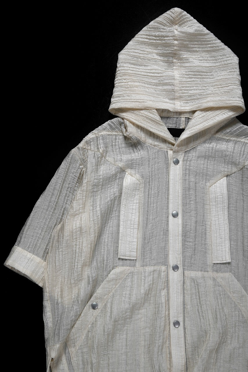 A.F ARTEFACT SHEER YO-RYU HOODIE SHIRT (IVORY)