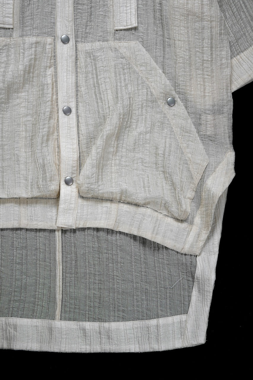 画像をギャラリービューアに読み込む, A.F ARTEFACT SHEER YO-RYU HOODIE SHIRT (IVORY)