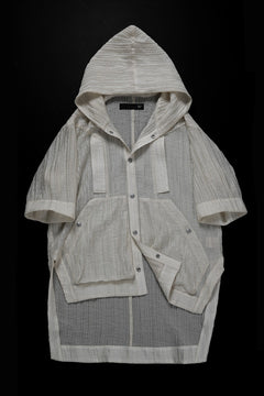 画像をギャラリービューアに読み込む, A.F ARTEFACT SHEER YO-RYU HOODIE SHIRT (IVORY)