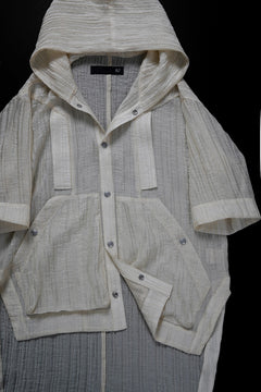 画像をギャラリービューアに読み込む, A.F ARTEFACT SHEER YO-RYU HOODIE SHIRT (IVORY)
