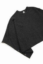 Load image into Gallery viewer, KLASICA WEARABLE BIG STOLE PONCHO / SHETLAND WOOL AMUNZEN (CARBON)