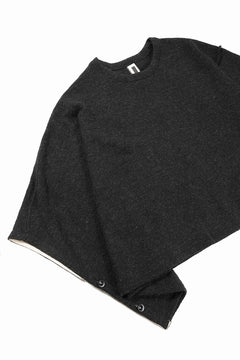 Load image into Gallery viewer, KLASICA WEARABLE BIG STOLE PONCHO / SHETLAND WOOL AMUNZEN (CARBON)