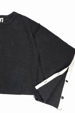 Load image into Gallery viewer, KLASICA WEARABLE BIG STOLE PONCHO / SHETLAND WOOL AMUNZEN (CARBON)