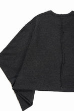 Load image into Gallery viewer, KLASICA WEARABLE BIG STOLE PONCHO / SHETLAND WOOL AMUNZEN (CARBON)