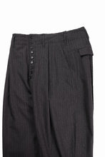 Load image into Gallery viewer, KLASICA BACK SEEM TAPERED TROUSERS / FORK NEEDLE PUNCH SUPER 100&#39;s PENCIL STRIPE (IRON BROWN STRIPES)