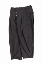 Load image into Gallery viewer, KLASICA BACK SEEM TAPERED TROUSERS / FORK NEEDLE PUNCH SUPER 100&#39;s PENCIL STRIPE (IRON BROWN STRIPES)