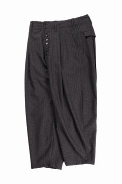 Load image into Gallery viewer, KLASICA BACK SEEM TAPERED TROUSERS / FORK NEEDLE PUNCH SUPER 100&#39;s PENCIL STRIPE (IRON BROWN STRIPES)