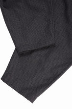Load image into Gallery viewer, KLASICA BACK SEEM TAPERED TROUSERS / FORK NEEDLE PUNCH SUPER 100&#39;s PENCIL STRIPE (IRON BROWN STRIPES)