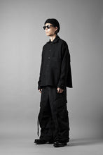 Load image into Gallery viewer, N/07 OPEN COLLAR L/S SHIRT / FRENCH CARZE (BLACK)