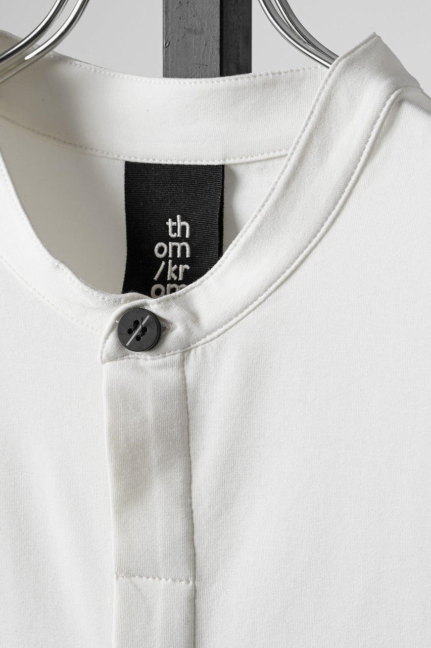 画像をギャラリービューアに読み込む, thom/krom STAND UP COLLAR T-SHIRT / STRETCH COTTON JERSEY (CREAM)