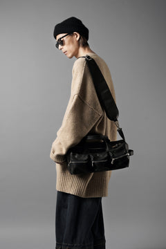画像をギャラリービューアに読み込む, Portaille GP22 MILITARY BOSTON BAG / ROMA SOFT TANNED HORSE LEATHER (DEEP BLACK)