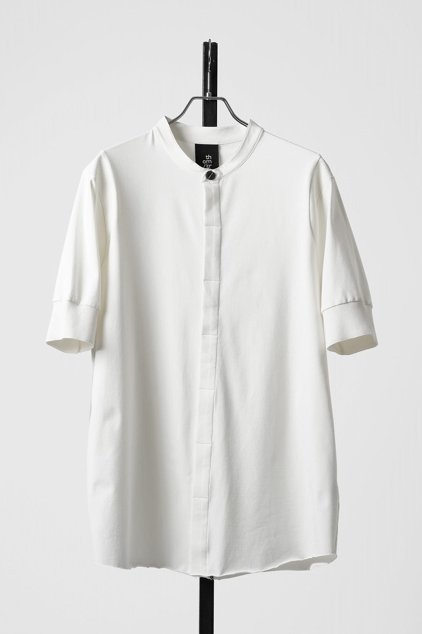 画像をギャラリービューアに読み込む, thom/krom STAND UP COLLAR T-SHIRT / STRETCH COTTON JERSEY (CREAM)