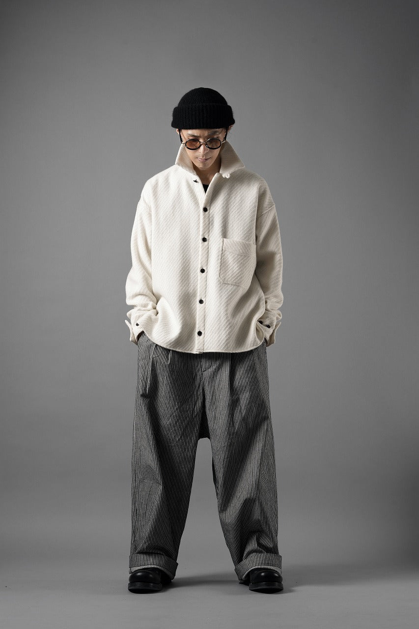 Load image into Gallery viewer, N/07 OPEN COLLAR L/S SHIRT / FRENCH CARZE (WHITE)