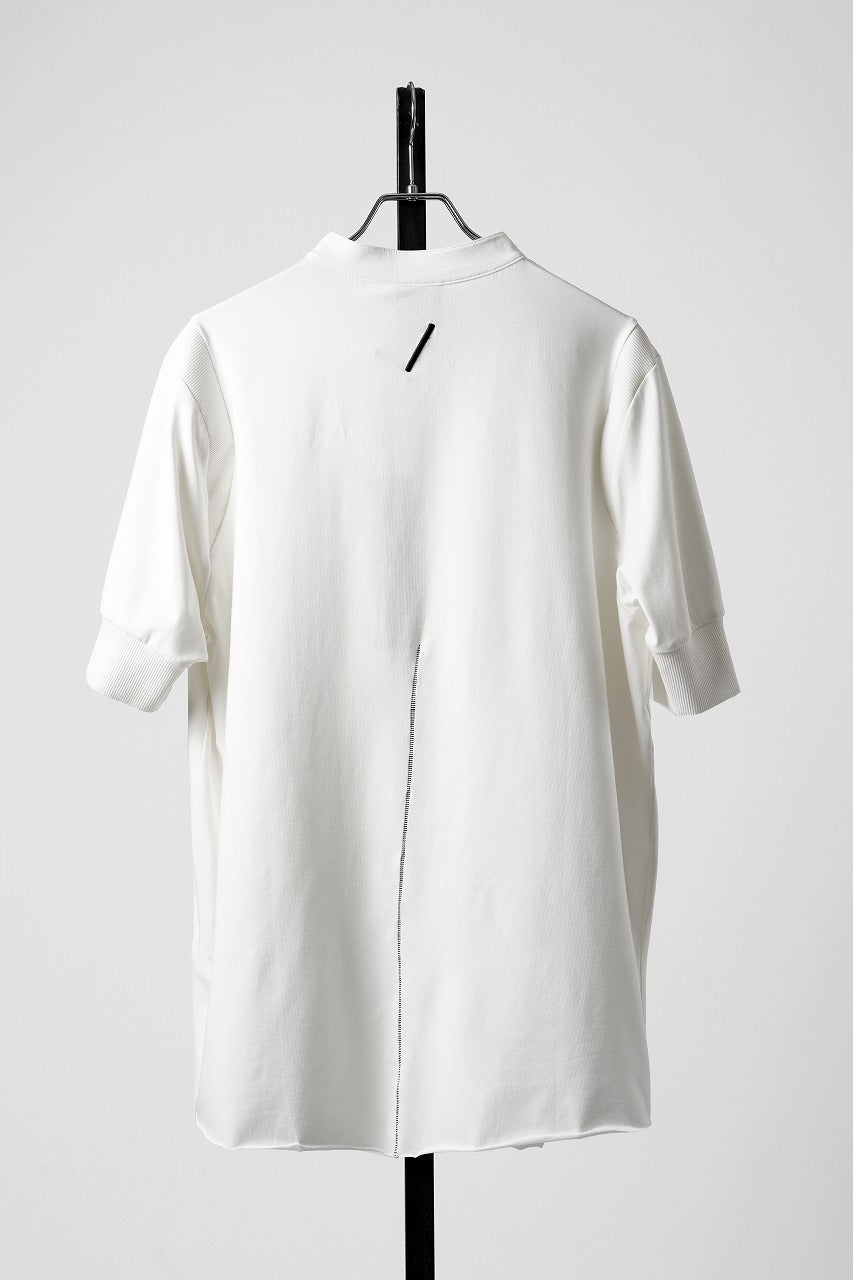 画像をギャラリービューアに読み込む, thom/krom STAND UP COLLAR T-SHIRT / STRETCH COTTON JERSEY (CREAM)