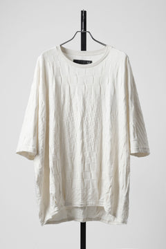 画像をギャラリービューアに読み込む, A.F ARTEFACT GRADIENT PLAID PATTERN DOLMAN TEE (CREAM)