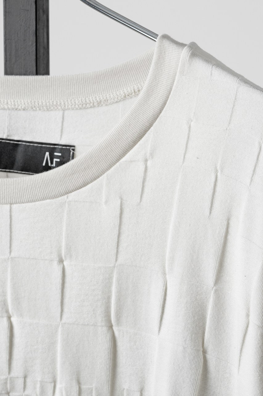 画像をギャラリービューアに読み込む, A.F ARTEFACT GRADIENT PLAID PATTERN DOLMAN TEE (CREAM)