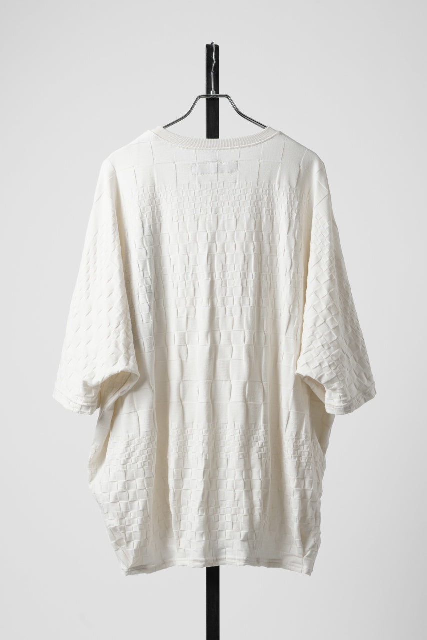 画像をギャラリービューアに読み込む, A.F ARTEFACT GRADIENT PLAID PATTERN DOLMAN TEE (CREAM)