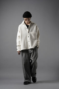 Load image into Gallery viewer, N/07 OPEN COLLAR L/S SHIRT / FRENCH CARZE (WHITE)