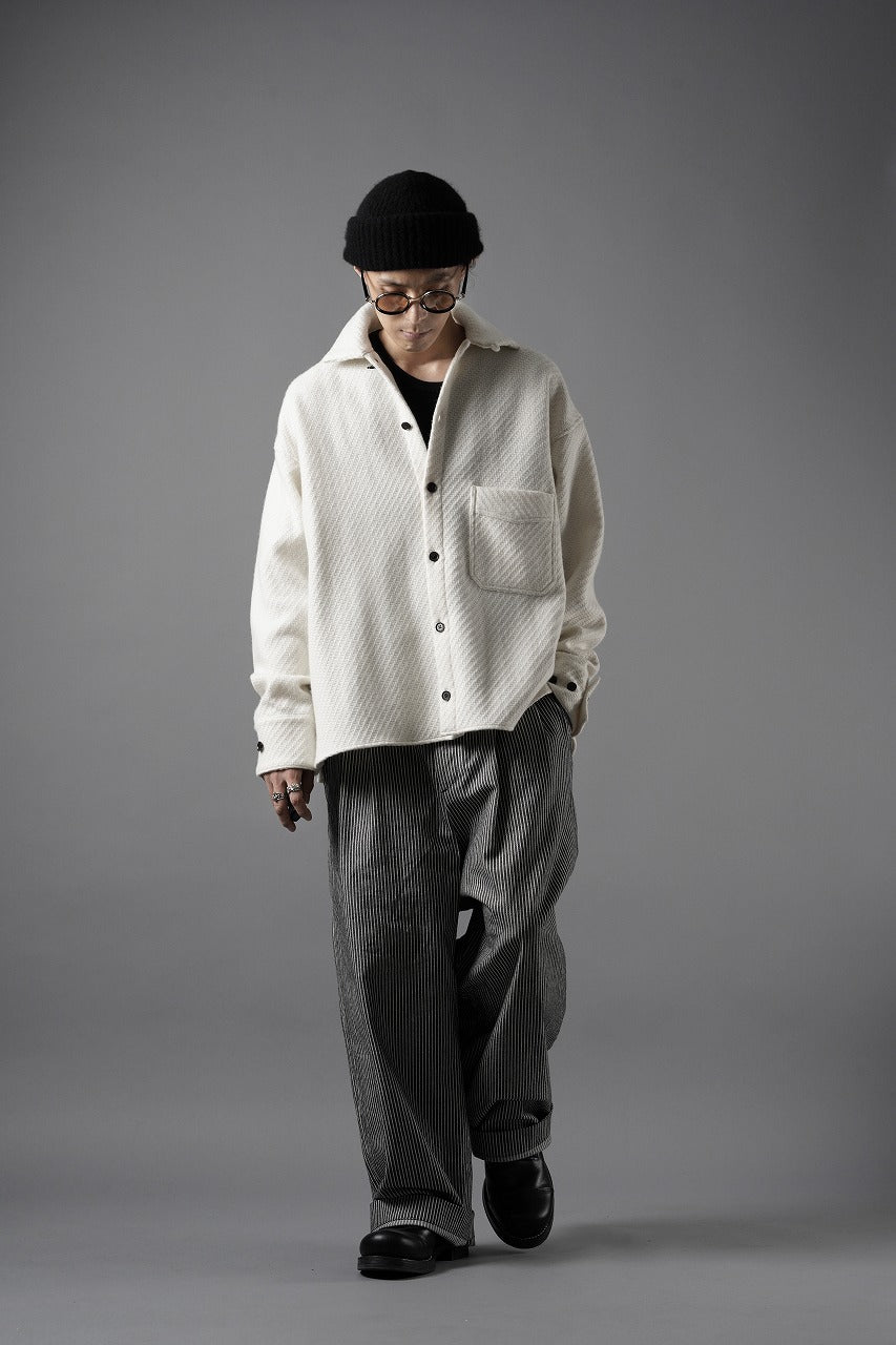 Load image into Gallery viewer, N/07 OPEN COLLAR L/S SHIRT / FRENCH CARZE (WHITE)