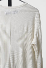 画像をギャラリービューアに読み込む, A.F ARTEFACT DEFORMED STRIPE PATTERN LONG SLEEVE TOPS (CREAM)