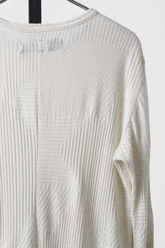 画像をギャラリービューアに読み込む, A.F ARTEFACT DEFORMED STRIPE PATTERN LONG SLEEVE TOPS (CREAM)