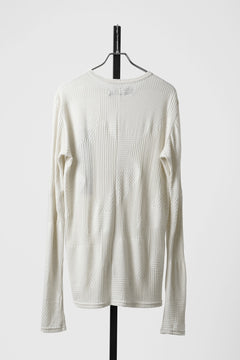 画像をギャラリービューアに読み込む, A.F ARTEFACT DEFORMED STRIPE PATTERN LONG SLEEVE TOPS (CREAM)