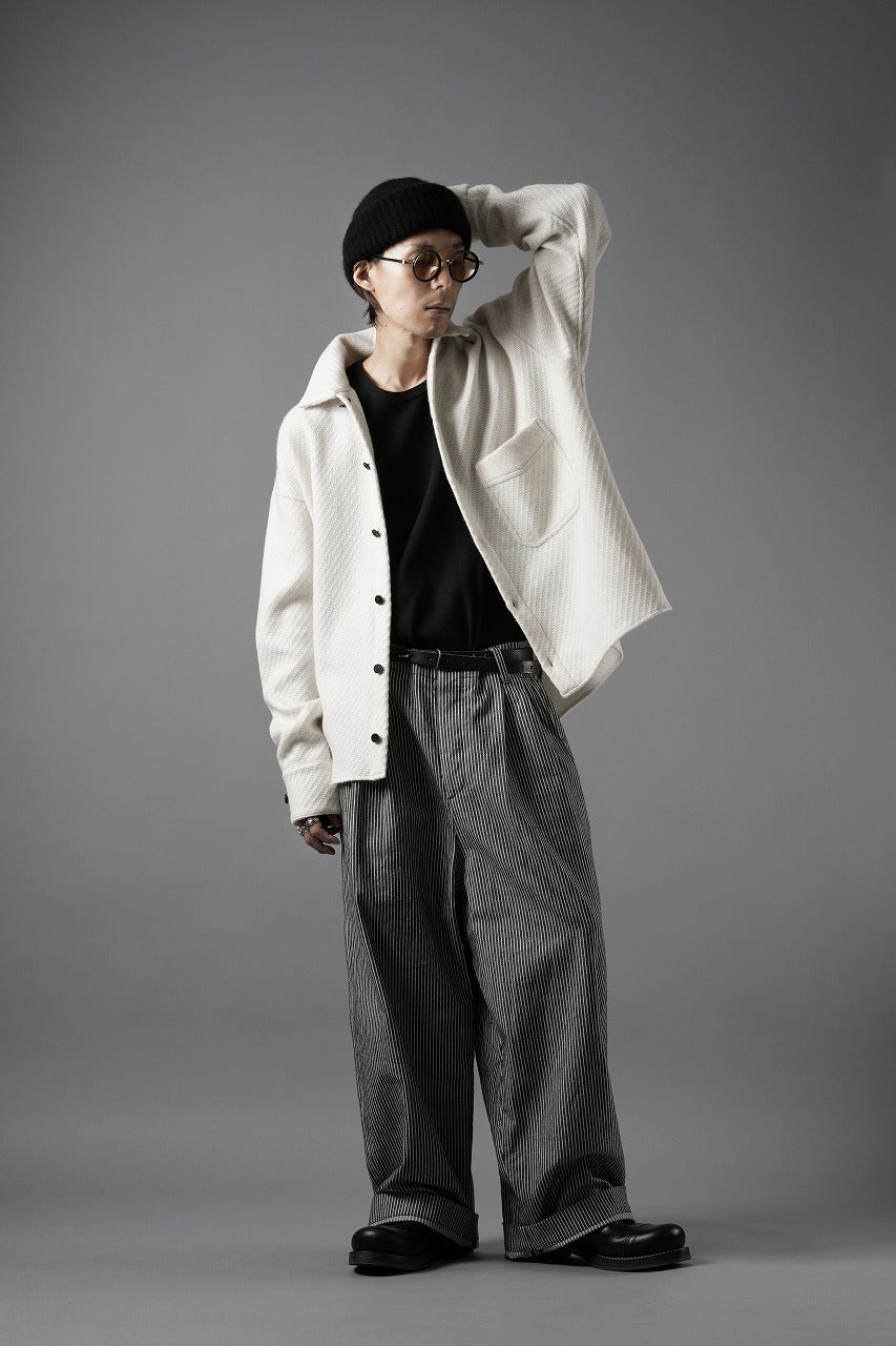 Load image into Gallery viewer, N/07 OPEN COLLAR L/S SHIRT / FRENCH CARZE (WHITE)